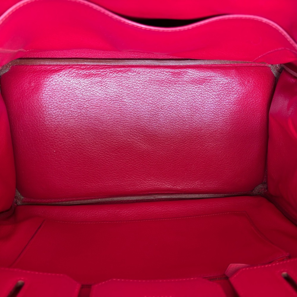 Authentic HERMES birkin 35 courchevel leather vermillion red satchel - Picture 14 of 16